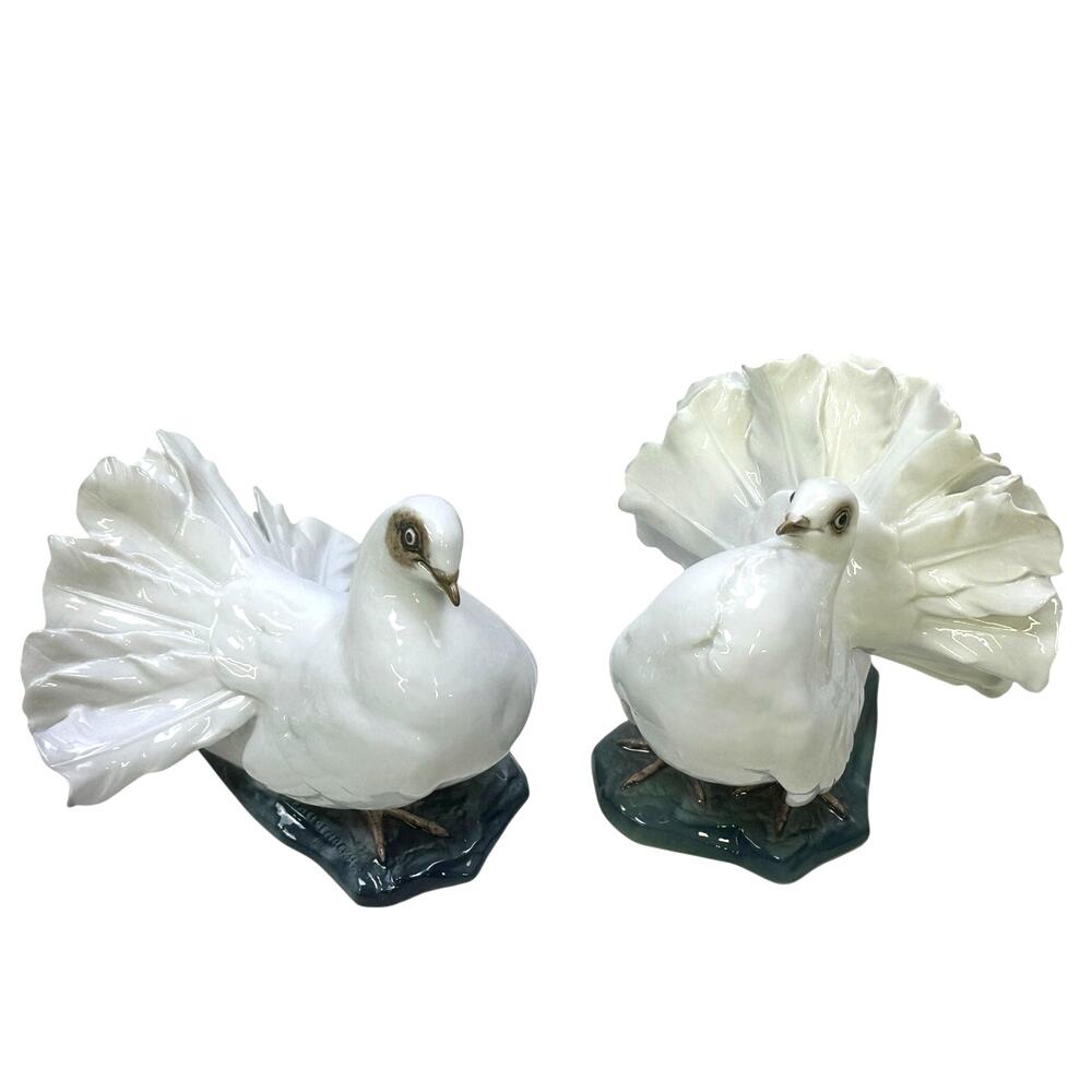 Rosenthal Porcelain 'Courting Doves' by Fritz Heidenrich Germany Mid Century